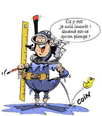 dessin plongeur canard